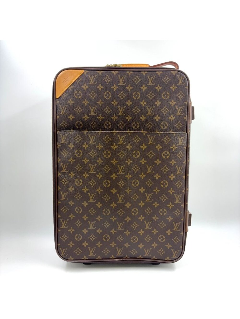 Louis Vuitton Pegase 55 Travel Bag Leather Brown Light Gold